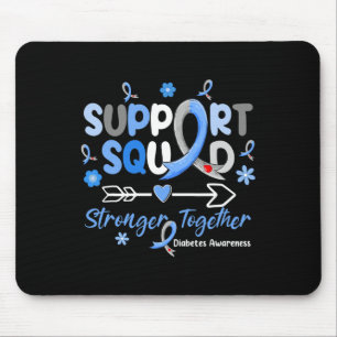 Groovy Support Squad Blue Ribbon Diabetes Awarenes Mouse Mat