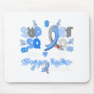 Groovy Support Squad Blue Ribbon Diabetes Awarenes Mouse Mat