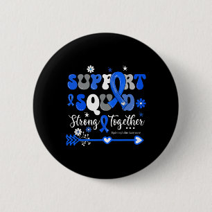 Groovy Support Squad Blue Ribbon Hydrocephalus Awa 6 Cm Round Badge