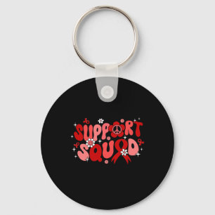 Groovy Support Squad Brain Aneurysm Awareness Gift Key Ring