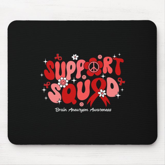 Groovy Support Squad Brain Aneurysm Awareness  Mouse Mat (Front)