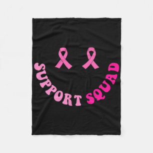 Groovy Support Squad Breast Cancer Awareness 2 Sid Fleece Blanket