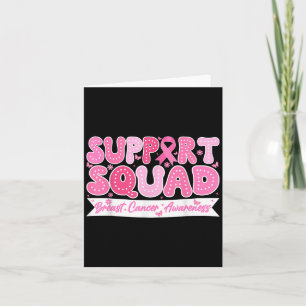 Groovy Support Squad Breast Cancer Awareness Pink  Card