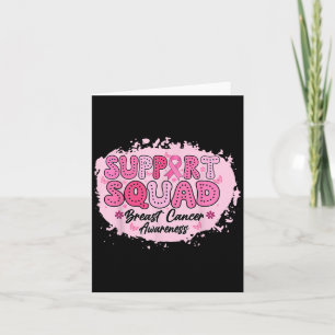 Groovy Support Squad Breast Cancer Awareness Pink Card