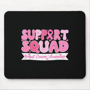 Groovy Support Squad Breast Cancer Awareness Pink Mouse Mat