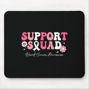 Groovy Support Squad Breast Cancer Awareness White Mouse Mat