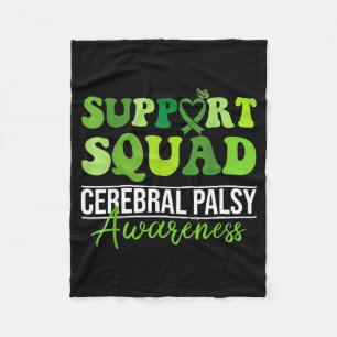 Groovy support squad cp awareness month support fleece blanket