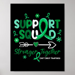 Groovy Support Squad Green Ribbon Liver Cancer Awa Poster