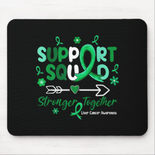 Groovy Support Squad Green Ribbon Liver Cancer Mouse Mat