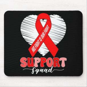 Groovy Support Squad His Fight Is Our Fight Heart Mouse Mat