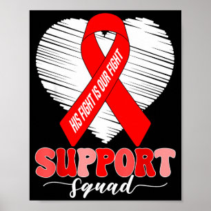 Groovy Support Squad His Fight Is Our Fight Heart Poster