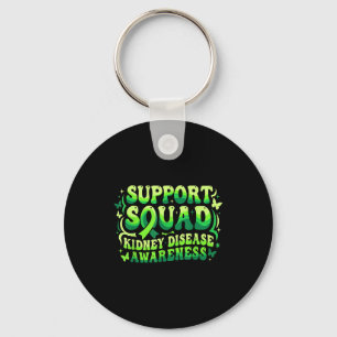 Groovy support squad kidney disease awareness key ring