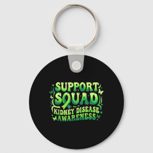 Groovy Support Squad Kidney Disease Awareness Key Ring