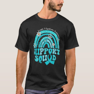 Groovy Support Squad Rainbow Fragile X Syndrome Aw T-Shirt