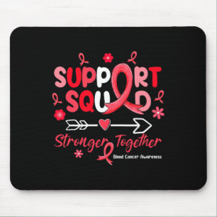 Groovy Support Squad Red Ribbon Blood Cancer Aware Mouse Mat