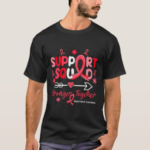 Groovy Support Squad Red Ribbon Blood Cancer Aware T-Shirt