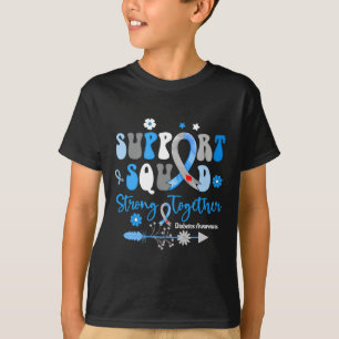 Groovy Support Squad Ribbon T1D Diabetes Awareness T-Shirt