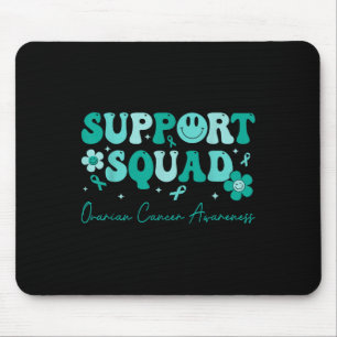 Groovy Support Squad Teal Ribbon Ovarian Cancer Aw Mouse Mat