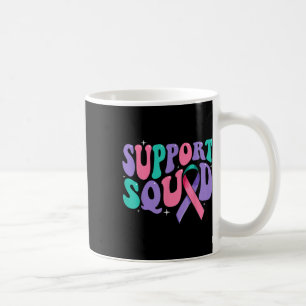 Groovy Support Squad Thyroid Cancer Awareness Frie Coffee Mug