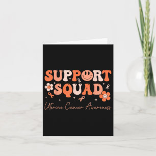 Groovy Support Squad Uterine Cancer Awareness Peac Card
