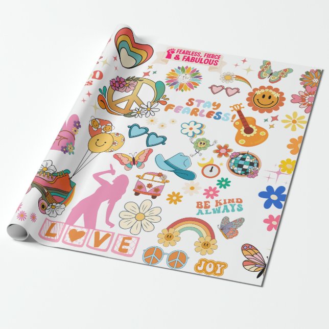 GROOVY SWIFT-STYLE DECOR   WRAPPING PAPER (Unrolled)