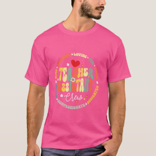 Groovy TA Teacher Assistant Crew Teacher Back To S T-Shirt
