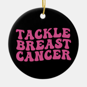 Groovy Tackle Breast Cancer Awareness  Ceramic Tree Decoration