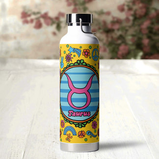 Groovy Taurus Custom Water Bottle