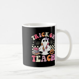 Groovy Teacher Halloween Trick Or Teach Retro Cute Coffee Mug