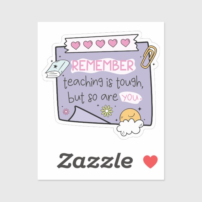 Groovy Teacher Quote Reminders Stickers (Sheet)
