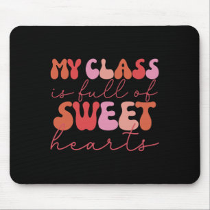 Groovy Teacher Valentine Back To School 100 Days O Mouse Mat