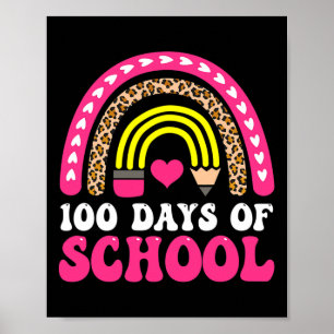Groovy Teacher Valentine Back to School 100 Days o Poster