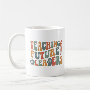 Groovy Teaching Future Leaders Retro Teacher Coffee Mug