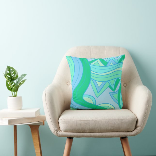 Groovy Teal Cushion (Chair)