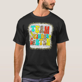 Groovy Team Kindergarten Leopard Back To School Te T-Shirt