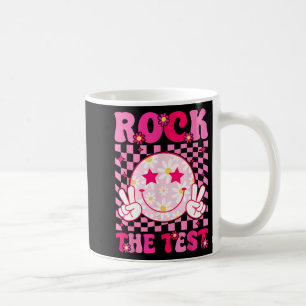 Groovy Test Day Rock The Test Smile Hippie Pink Gi Coffee Mug