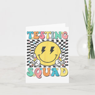 Groovy Test Day Testing Squad Motivation Teacher S Card