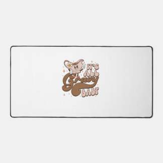 Groovy Thanksgiving It's All Gravy Baby Thankful G Desk Mat
