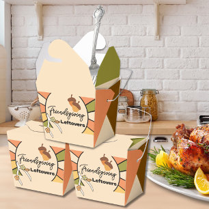 Groovy Thanksgiving Leftovers Take Out Box 