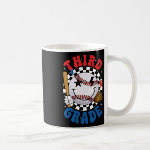 Groovy Third Grade Team Baseball First Day Of Scho Coffee Mug