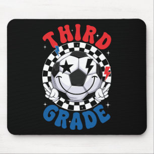 Groovy Third Grade Team Soccer First Day Of School Mouse Mat