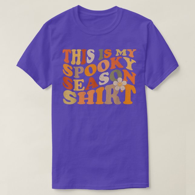 Groovy This Is My Spooky Season  T-Shirt (Design Front)