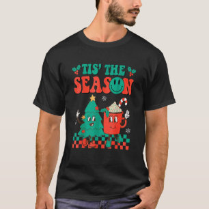Groovy Tis The Season Christmas Hippie Hot Cocoa P T-Shirt