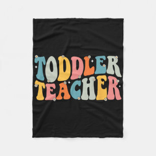 Groovy Toddler Teacher Appreciation Back To School Fleece Blanket