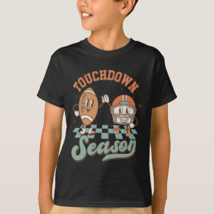 Groovy Touchdown Season Footbyll Lightning Bolt Ga T-Shirt