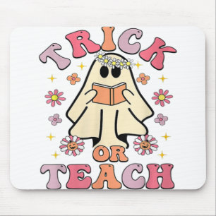 Groovy Trick Or Teach Ghost Teacher Halloween Cost Mouse Mat