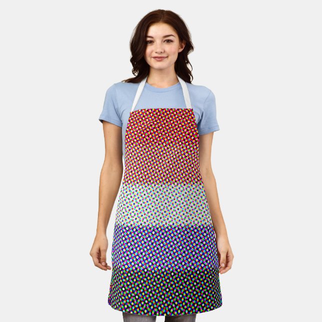 Groovy Trippy Abstract Cupioromantic Pride Flag Apron (Worn)
