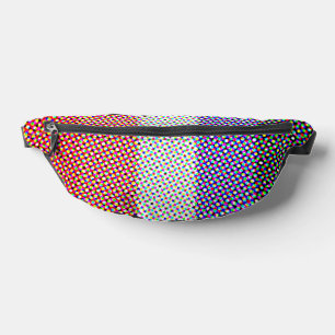 Groovy Trippy Abstract Cupioromantic Pride Flag Bum Bags