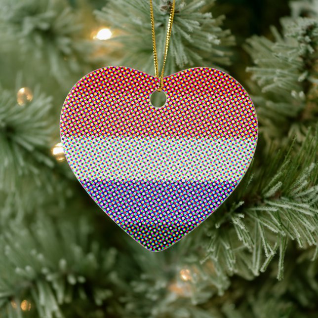 Groovy Trippy Abstract Cupioromantic Pride Flag Ceramic Tree Decoration (Tree)