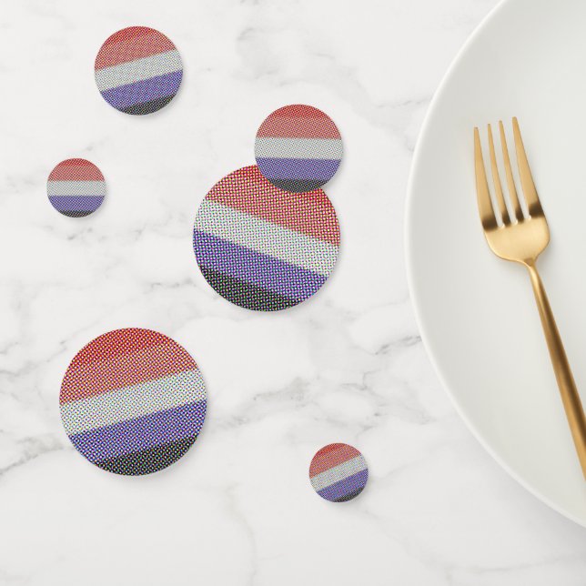 Groovy Trippy Abstract Cupioromantic Pride Flag Confetti (Group)